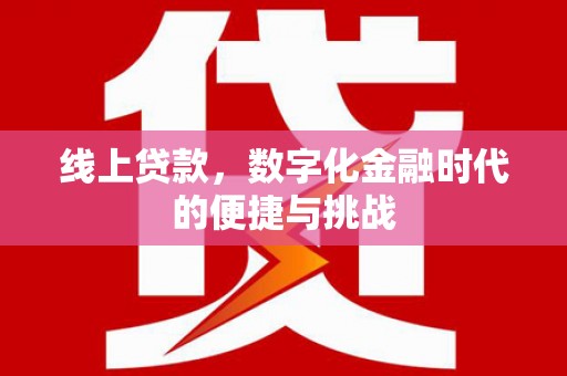 康保线上贷款，数字化金融时代的便捷与挑战