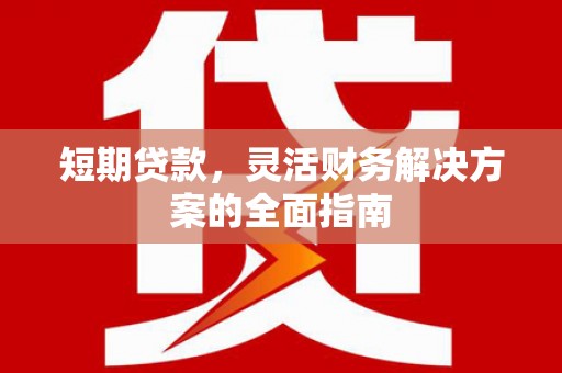 石家庄短期贷款，灵活财务解决方案的全面指南
