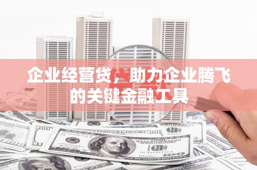 南丰企业经营贷，助力企业腾飞的关键金融工具
