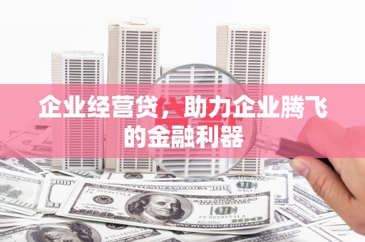 固镇企业经营贷，助力企业腾飞的金融利器