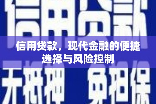 晋州信用贷款，现代金融的便捷选择与风险控制