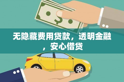 儋州无隐藏费用贷款，透明金融，安心借贷