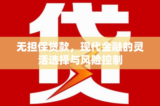 容县无担保贷款，现代金融的灵活选择与风险控制