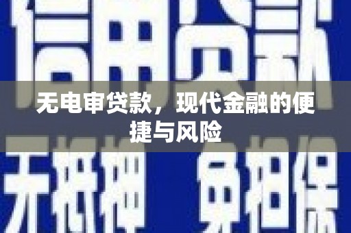 泾川无电审贷款，现代金融的便捷与风险