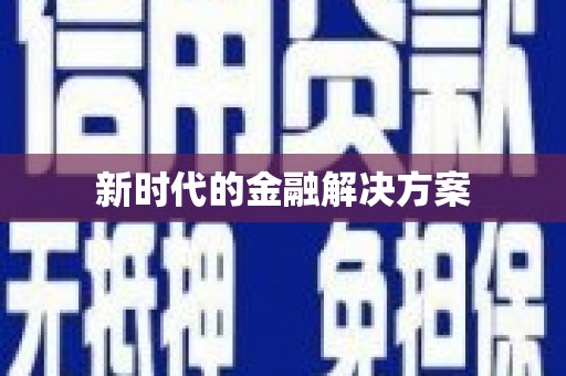 紫阳新时代的金融解决方案